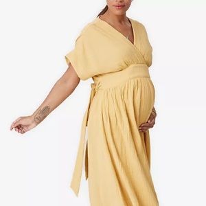 Hatch Carolina Maternity Dress in Buttercup (NWT/Size 1)